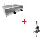 Kit Lanchonete - Fritadeira Cuba Dupla + Picador De Legumes