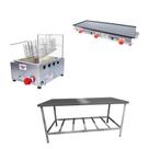 Kit Lanchonete Mesa de Manipulação 190x70cm + Fritadeira a Gás 1 Cuba + Chapa a Gás 90cm Alcamar