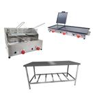 Kit Lanchonete Mesa de Manipulação 190x70cm + Fritadeira a Gás 2 Cuba + Chapa a Gás 90cm Alcamar