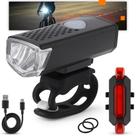 Kit Lanterna e Farol Bicicleta Bike Luz Ultra Led a Prova D'Água Recarregável Bike Ciclismo Camping