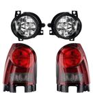 Kit Lanterna Gol G4 Power Fumê + Par Farol De Milha 06 Á 09