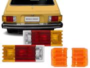 Kit lanterna traseira brasilia 78 79 80 81 82 tricolor+canto