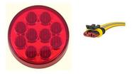 KIT Lanterna Traseira Ônibus Caminhão Carreta Bugue Posição Freio 10 LED 12volts 9.60cm
