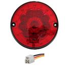 KIT Lanterna Traseira Posição Freio 10 LED VM 12 volts Ø 12.5 cm com Conector - Ônibus Caio / Marcopolo / Caminhão