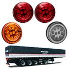 Kit Lanternas LED Traseiras Facchini Metalizadas 125mm 4 un