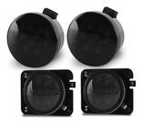 Kit Lanternas Pisca Seta Led Fumê Jeep Wrangler Jk 2007-2017