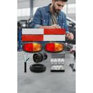 Kit Lanternas Reboque Carretinha Engate Completo Amarelo