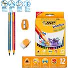 Kit Lápis de Cor BIC Evolution 12 Cores + 2 Lápis de Escrever + Apontador + Borracha Infantil Triang Kit Lápis de Cor BIC Evolution 12 Cores + 2 Lápis de Escrever + Apontador + Borracha Infantil Triang