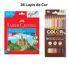 Kit Lapis de Cor Faber Castell 24 Cores e lapis de cor 12 tons de pele