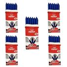 Kit Lápis Giz Estaca 5 Caixa Com 12un Cada Azul - Famix