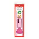 Kit lápis grafite 2 EcoLápis n.2 rosa + apontador + borracha triangular Faber Castell