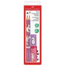 Kit Lápis Grafite + Apontador + Borracha Pets - Faber-Castell