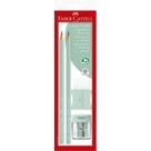 Kit Lápis Grafite verde pastel 2 EcoLápis n.2 + Apontador + Borracha Faber-Castell