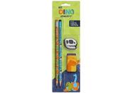Kit Lapis Hb Dino 2 Lapis/apontador/borracha Leoeleo