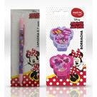 Kit Lapiseira Minnie 0,7mm + 2 Borrachas Minnie Rosa e Lilás Molin
