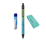 Kit Lapiseira Move 0.7 Verde/Azul+Grafite+ Borracha Spiro VD Kit Lapiseira Move 0.7 Verde/Azul+Grafite+ Borracha Spiro VD