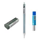 Kit Lapiseira Spark 0.7mm Azul Metálico +Grafite+Borracha VD Kit Lapiseira Spark 0.7mm Azul Metálico +Grafite+Borracha VD