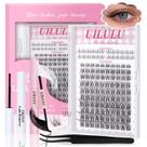 Kit Lash Clusters Uilulu 8-18 mm com cílios inferiores de 5 mm e acessórios