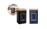 Kit Lata Porta Mantimentos Metal Açúcar Café Premium Decor Kit Lata Porta Mantimentos Metal Açúcar Café Premium Decor