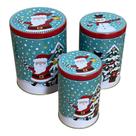 Kit Latas Decorativas Natalinas Borda Vermelha - 14cm Kit Latas Decorativas Natalinas Borda Vermelha - 14cm