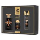 Kit Lattafa Al Qiam Gold Gift Set Eau de Parfum Unissex - 3 Unidades Kit Lattafa Al Qiam Gold Gift Set Eau de Parfum Unissex - 3 Unidades