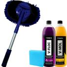 Kit Lava Autos Concentrado V Floc Lava Autos Desencrustante V Mol Espanador Retratil Vonixx