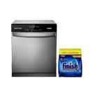 Kit Lava-Louças Brastemp 8S Cinza BLF08BS e Detergente Pó Finish 700g Kit Lava-Louças Brastemp 8S Cinza BLF08BS e Detergente Pó Finish 700g