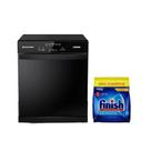 Kit Lava-Louças Brastemp 8S Preto BLF08AE e Detergente Pó Finish 700g Kit Lava-Louças Brastemp 8S Preto BLF08AE e Detergente Pó Finish 700g