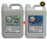 Kit Lava Roupas + Amaciante 5L - Lune Blanche - AZUL, COCO ou VERDE + Amaciante