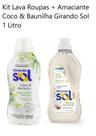 Kit Lava Roupas + Amaciante Coco & Baunilha Girando Sol 1 Lt