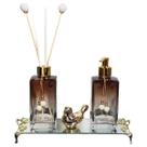 Kit Lavabo 250ml Bandeja Espelhada Passarinho Várias Cores
