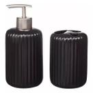 Kit Lavabo Acessórios Para Banheiro 2 Peças Black 104 Kit Lavabo Acessórios Para Banheiro 2 Peças Black 104