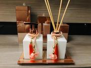 Kit Lavabo Aromatizador Trio Pote Escovas Cotonete Algodão Sabonete