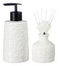 Kit Lavabo Banheiro Difusor Aromatizador Saboneteira Líquida Kit Lavabo Banheiro Difusor Aromatizador Saboneteira Líquida