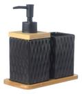 Kit Lavabo Banheiro Dispenser Líquido Escova Bandeja / 350 Kit Lavabo Banheiro Dispenser Líquido Escova Bandeja / 350