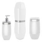 Kit Lavabo Banheiro Porta Sabonete Escova E Cotonete Completo Top Design Moderno Luxo