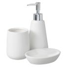Kit Lavabo Banheiro Porta Sabonete Líquido Escova Higiene Pia 903 Kit Lavabo Banheiro Porta Sabonete Líquido Escova Higiene Pia 903