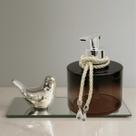 Kit Lavabo Banheiro Saboneteira Porta Sabão Liquido com Bandeja Decoração