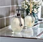 Kit Lavabo Branco Banheiro Completo Vidro Super Luxo Presente Ambar Kit Lavabo Branco Banheiro Completo Vidro Super Luxo Presente Ambar