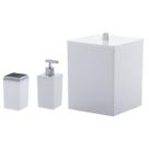 Kit Lavabo c/ Lixeira e Porta Sabonete e Escovas Quadratta Kit Lavabo c/ Lixeira e Porta Sabonete e Escovas Quadratta