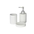Kit Lavabo Cerâmica Branco Detalhado 3 Peças - lyor