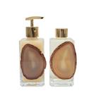 Kit Lavabo Com Pedra Em Ágata Natural Banhada