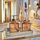 Kit Lavabo Completo de Vidro Luxo Banheiro Casa Decoração Escritório Aroma Difusor