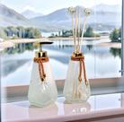 Kit Lavabo Completo Vidro Super Luxo Saboneteira Difusor Banheiro Presente Casamento