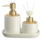 Kit Lavabo Difusor Aromatizador Banheiro Dispenser Líquido
