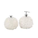 Kit Lavabo Difusor e Saboneteira Pontas de Quartzo Branco e Prata