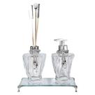 Kit Lavabo Difusor Saboneteira Elegance C/ Bandeja Espelhada
