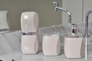 Kit lavabo e banheiro gota creme