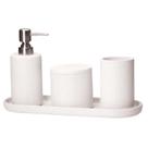 Kit Lavabo em Cimento Off White com 4 peças