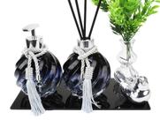 Kit Lavabo Espiral Degrade Azul Saboneteira E Aromatizador De Ambiente C/ Bandeja